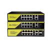 10-Port POE Switch Gigabit Network Switch POE VLAN with SFP 10/100/1000Mbps(8 POE 1 SFP Yellow) view 2