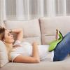 DUYHBAWRS Tablet Stand Pillow Book Reader Holder Reading Rest Relax Wrist Lap Cushion(A) view 3