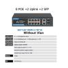 6/12 Port 1000Mbps Network Switch 52V 120W 4/8 Port POE Ethernet Switch Gigabit Switch(08G22GB) view 2