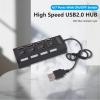 4/7 Ports USB 2.0 Hub Power Adapter Splitter Switch Docking Station LDE Light for PC Computer Laptop Notebook(4 Ports) view 2