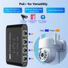 PoE Switch 1 in 4 Out, 4 Port Gigabit PoE Splitter, IEEE 802.3at/af Compliant, 30W per Port Power Over Network Hub for IP Cameras/AP/VoIP Phones (328 Ft), PoE+ Splitter for Cat5e/6/7/8 Cable view 4
