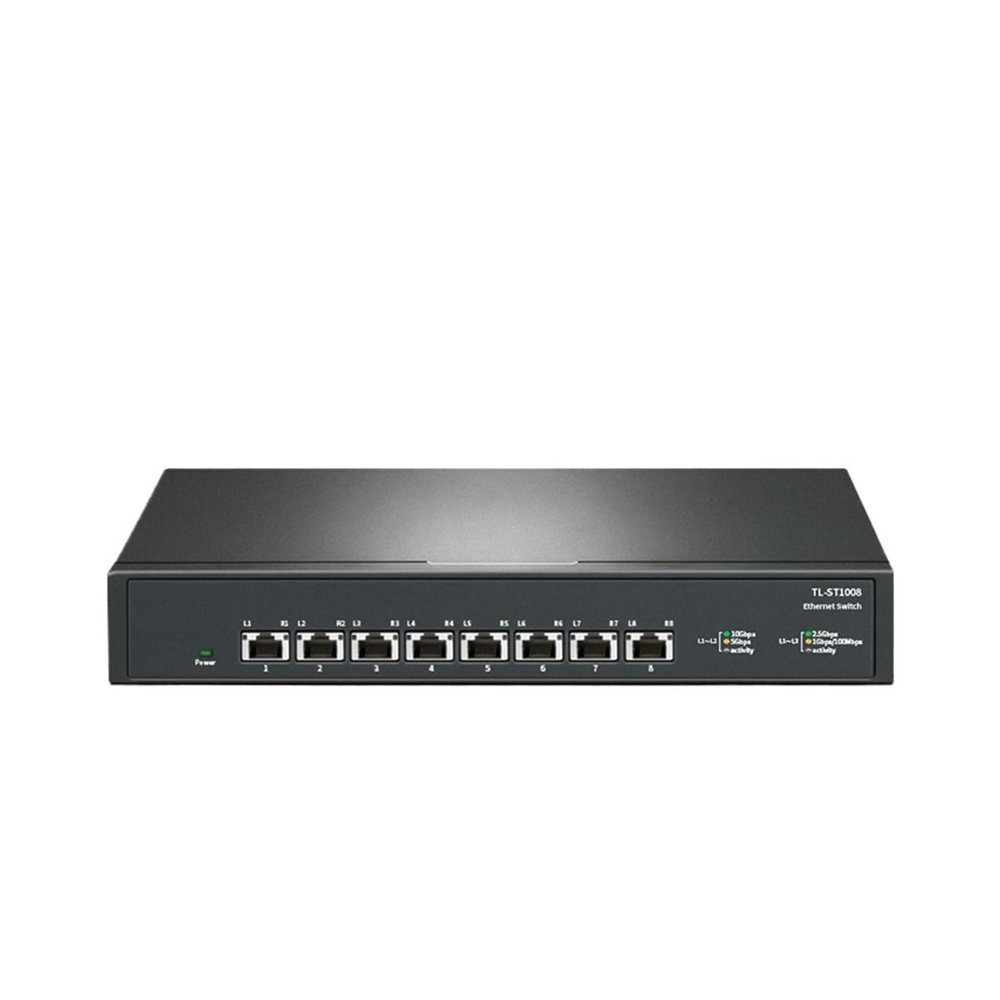 8-Port 10Gbps Ethernet Switch 10000Mbps Network Switch RJ45 and Play Network Hub Internet Splitter TL-ST1008(EU Adapter)