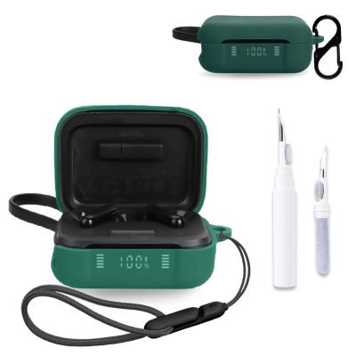 for Anker Soundcore P41i Case Cover,NOUKAJU Earphone Protective Cover(with Carabiner + Lanyard + Cleaning Pen) Drop-Proof,Shock-Proof,Dust-Proof,Case for Soundcore P41i(Green)