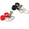 10Pair Silver 4mm Banana Plug Male and Female 4mm Banana Plug Panel Mount Banana Plug Clamp Plug Adapter Red Black view 4