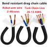 20m Bending Drag Chain Cable 2/3/4/5/6/8/10-core Pure Copper high Flexibility 22 20 18 17 15 13 AWG CNC Cable Robot arm Wire(5 cores,13 AWG 2.5MM2) view 2