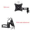 Adjustable Single Monitor Mount Stand for 15"-27" Displays Long Arm Desk Clamp & Grommet Kit Vesa 75/100Mm Compatible Ergonomic Monitor Arm for Home/Office Use view 4