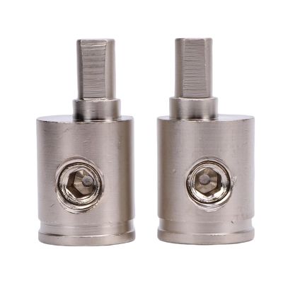 Keenso Adapter of Brass Amplifier Input Reductions for Car Sound Systems, High Compatibility Metal Connectors Suitable for Better Listening Experience - 2 Package (0GA to 4GA)