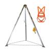 Aluminum Alloy Telescopic Rescue Tripod with Pulley & Carabiner, Fall Protection Safety Belt, Ideal for Confined Spaces & Sewage Tunnels (1800LBS Capacity) view 1