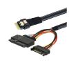 0.5M PCIE Slimline S*A*S 4.0 38pin SFF-8654 4i 38pin Host to 4X SFF-8639 with 15P SATA Power Cable view 2