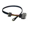 0.5M PCIE Slimline S*A*S 4.0 38pin SFF-8654 4i 38pin Host to 4X SFF-8639 with 15P SATA Power Cable view 3