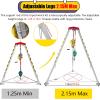 Heavy Duty Confined Space Tripod Kit, Manhole Rescue Tripod with 1200/1800/2600 LBS Winch & 10m Fall Protection, Aluminum Lifting Equipment for Safe Rescue Operations view 3