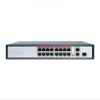 200W 802.3AF at 250 Meter Range Active POE Switch 54 Volt 1000 Fiber Rack PoE+ Gigabit 16 Port PoE SFP Switch view 1