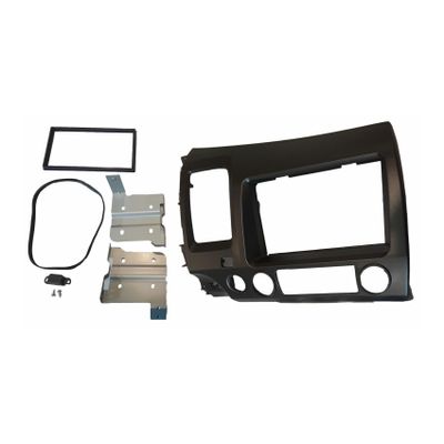 CLQWIAS Double Din Dash Kit Install Stereo for Honda for Civic 2006-2011 Gun Metal