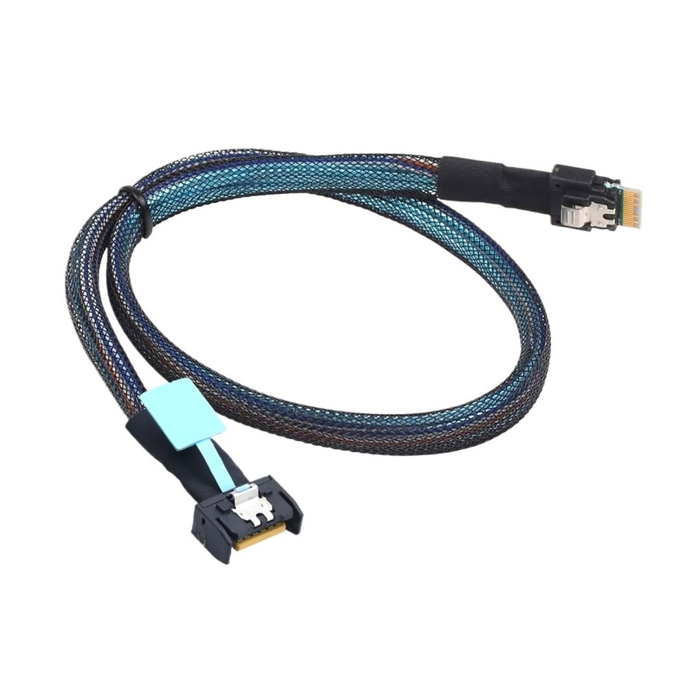 0.8M Internal PCIE Slimline MI NI S*A*S MCIO 38P to Slimline SFF-8654 4i Hard Drive Cable