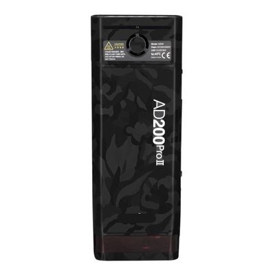for Godox AD200 Pro II Pocket Camera Flash Strobe Skin Vinyl Wrap Film Protective Sticker Protector Coat Photography Accessories AD200 Pro II(Shadow Camo Black)