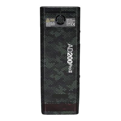 for Godox AD200 Pro II Pocket Camera Flash Strobe Skin Vinyl Wrap Film Protective Sticker Protector Coat Photography Accessories AD200 Pro II(Mamba Green)