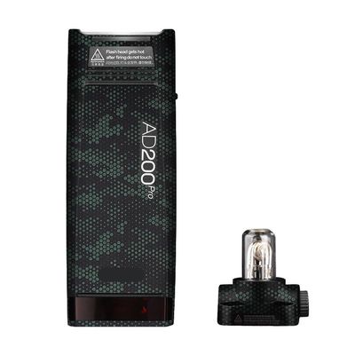 Anti-Scratch Skin Camera Pocket Flash Vinly Wrap Protecticve Sticker for Godox AD200 Pro Photography Accessories AD200Pro(Mamba Green)