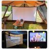 60-300 Inch Wind Resistance Outdoor Projector Screen, 16:9 HD 4K Wrinkle-Free Portable Foldable Thicken Projection Movie Screen for Home Cinema, Garden Party(250in) view 3