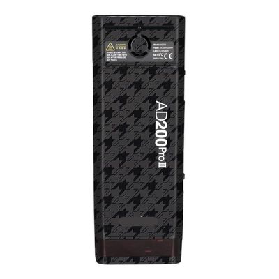 for Godox AD200 Pro II Pocket Camera Flash Strobe Skin Vinyl Wrap Film Protective Sticker Protector Coat Photography Accessories AD200 Pro II(Plover Black)