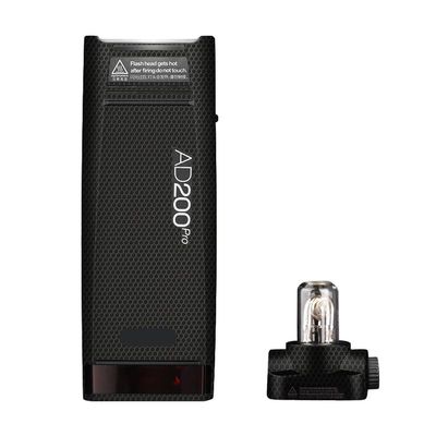 Anti-Scratch Skin Camera Pocket Flash Vinly Wrap Protecticve Sticker for Godox AD200 Pro Photography Accessories AD200Pro(Matrix Black)