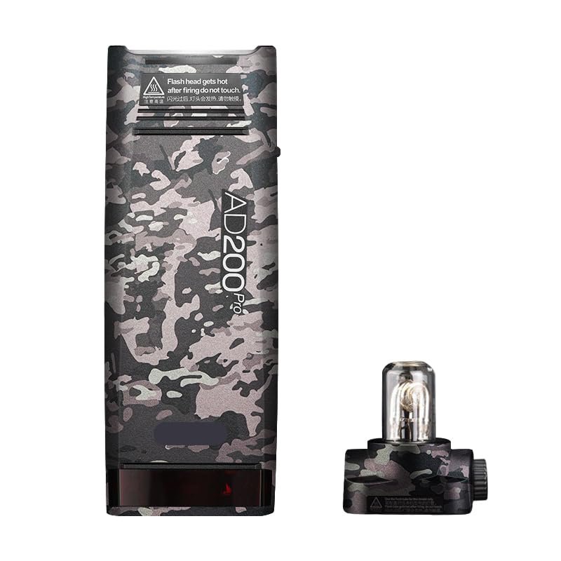 Anti-Scratch Skin Camera Pocket Flash Vinly Wrap Protecticve Sticker for Godox AD200 Pro Photography Accessories AD200Pro(Field Camouflage)