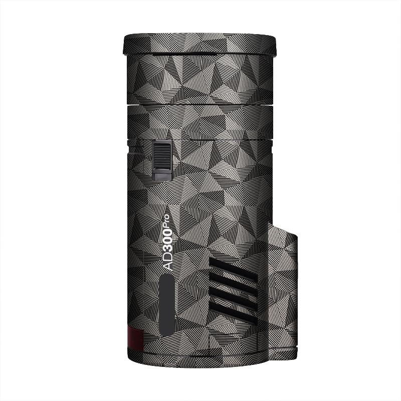 Anti-Scratch Pocket Camera Flash Sticker Coat Wraps Vinyl Film for Godox AD300 Pro Protective Coat Protector Decal Skin AD300Pro(Triangle Titanium)