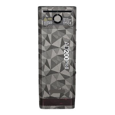 for Godox AD200 Pro II Pocket Camera Flash Strobe Skin Vinyl Wrap Film Protective Sticker Protector Coat Photography Accessories AD200 Pro II(Triangle Titanium)