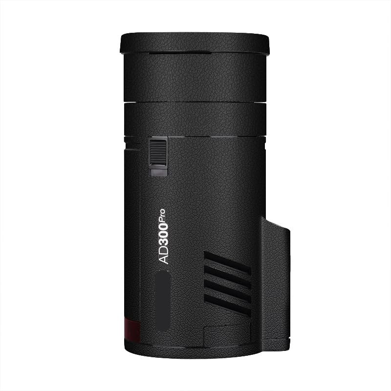 Anti-Scratch Pocket Camera Flash Sticker Coat Wraps Vinyl Film for Godox AD300 Pro Protective Coat Protector Decal Skin AD300Pro(Leather Black)