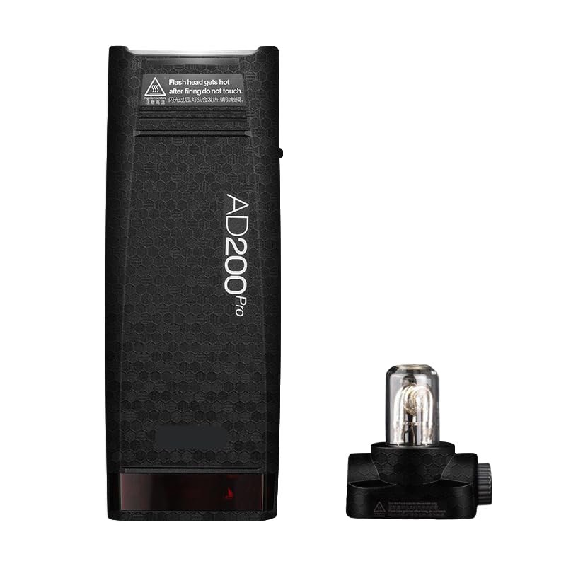 Anti-Scratch Skin Camera Pocket Flash Vinly Wrap Protecticve Sticker for Godox AD200 Pro Photography Accessories AD200Pro(Honeycomb Black)