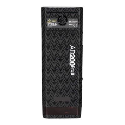 for Godox AD200 Pro II Pocket Camera Flash Strobe Skin Vinyl Wrap Film Protective Sticker Protector Coat Photography Accessories AD200 Pro II(Auspicious Clouds Black)