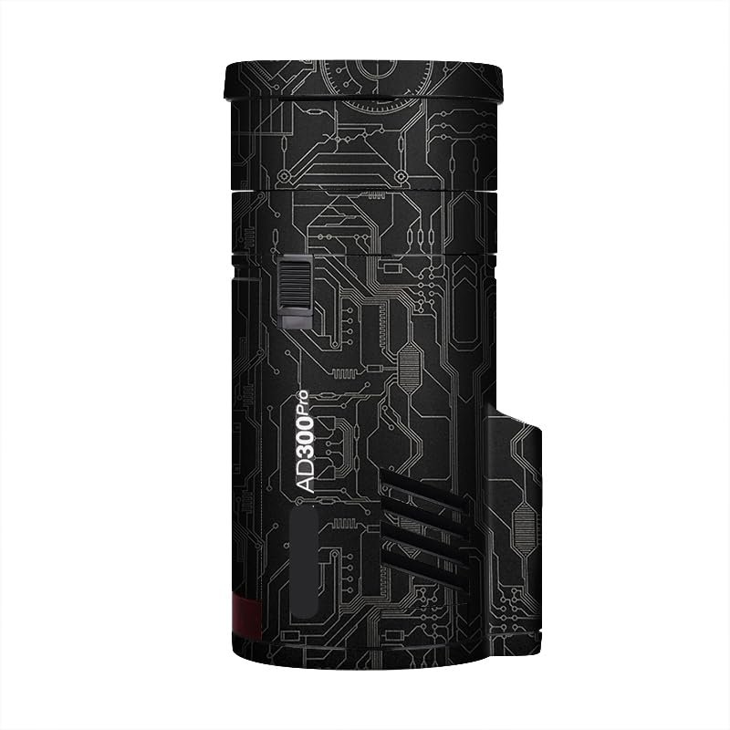 Anti-Scratch Pocket Camera Flash Sticker Coat Wraps Vinyl Film for Godox AD300 Pro Protective Coat Protector Decal Skin AD300Pro(Circuit Titanium)