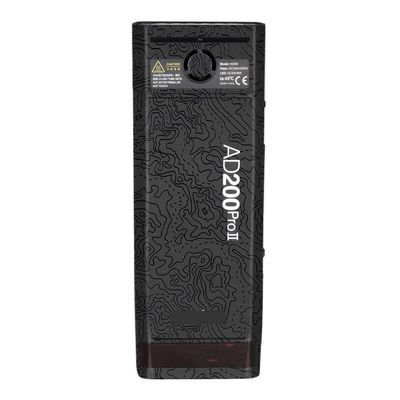 for Godox AD200 Pro II Pocket Camera Flash Strobe Skin Vinyl Wrap Film Protective Sticker Protector Coat Photography Accessories AD200 Pro II(Contour Black)