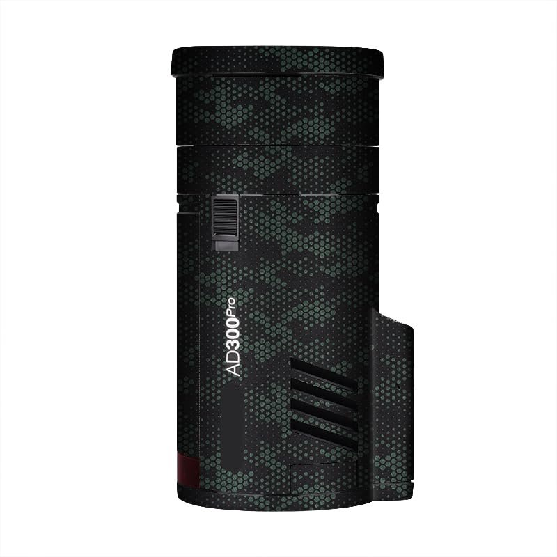 Anti-Scratch Pocket Camera Flash Sticker Coat Wraps Vinyl Film for Godox AD300 Pro Protective Coat Protector Decal Skin AD300Pro(Mamba Green)