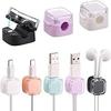 Cord Organizer Holder, 16 Pack Magnetic Desk Cable Clips Management, Hide Phone Charging Cable Keeper, Strong Adhesive Wire Charger Holder for Nightstand, Kitchen Appliances, Office Supplies (black A) view 2