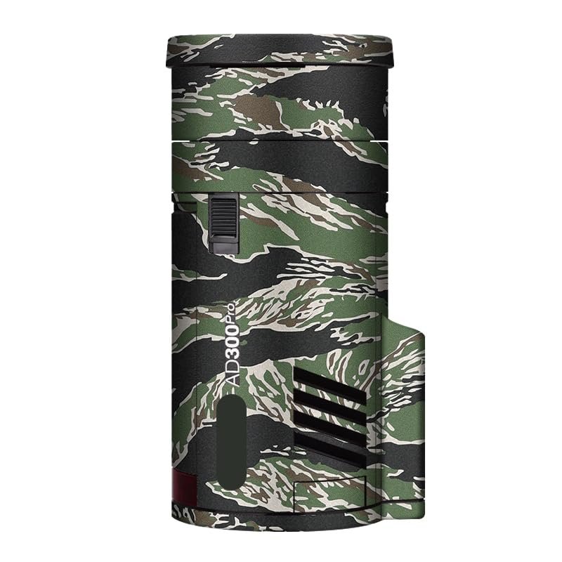 Anti-Scratch Pocket Camera Flash Sticker Coat Wraps Vinyl Film for Godox AD300 Pro Protective Coat Protector Decal Skin AD300Pro(Tiger Stripe Camo)