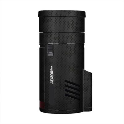 Anti-Scratch Pocket Camera Flash Sticker Coat Wraps Vinyl Film for Godox AD300 Pro Protective Coat Protector Decal Skin AD300Pro(Mamba Black)