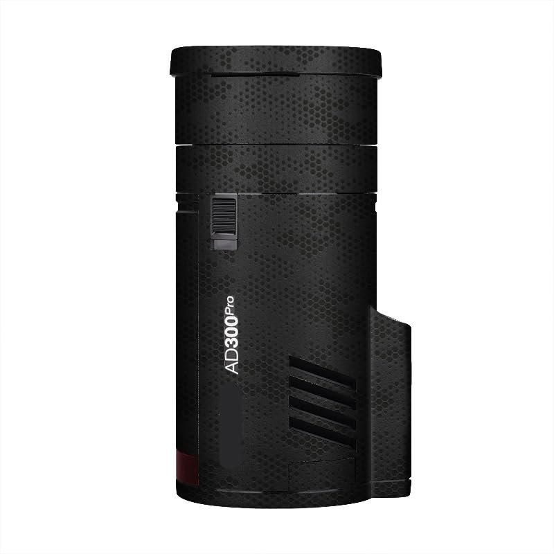 Anti-Scratch Pocket Camera Flash Sticker Coat Wraps Vinyl Film for Godox AD300 Pro Protective Coat Protector Decal Skin AD300Pro(Mamba Black)