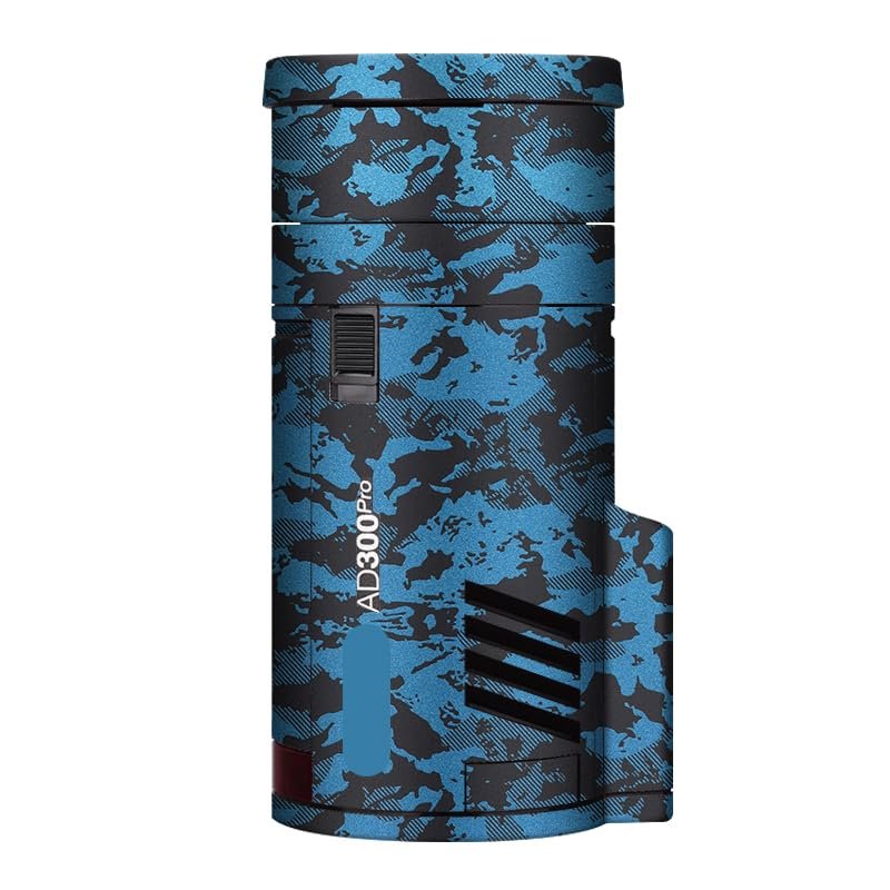Anti-Scratch Pocket Camera Flash Sticker Coat Wraps Vinyl Film for Godox AD300 Pro Protective Coat Protector Decal Skin AD300Pro(Knight Blue)