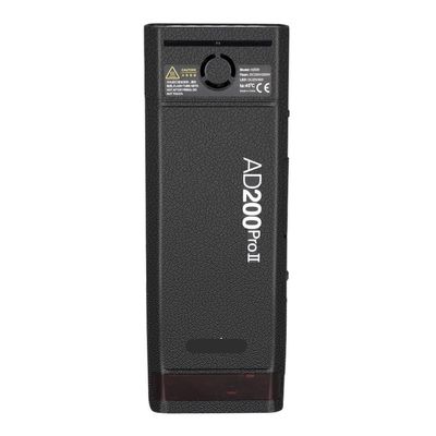 for Godox AD200 Pro II Pocket Camera Flash Strobe Skin Vinyl Wrap Film Protective Sticker Protector Coat Photography Accessories AD200 Pro II(Leather Black)