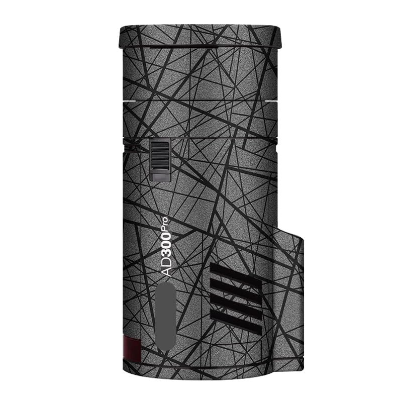 Anti-Scratch Pocket Camera Flash Sticker Coat Wraps Vinyl Film for Godox AD300 Pro Protective Coat Protector Decal Skin AD300Pro(Cross Gray)