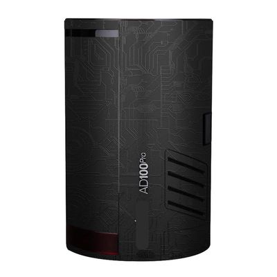 Anti-Scratch Pocket Camera Flash Vinyl Wrap Skins Protector Coat Decals for Godox AD100 Pro Wraps Cover Sticker AD100Pro(Circuit Black)