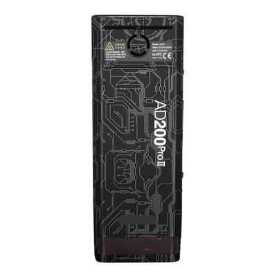 for Godox AD200 Pro II Pocket Camera Flash Strobe Skin Vinyl Wrap Film Protective Sticker Protector Coat Photography Accessories AD200 Pro II(Circuit Titanium)