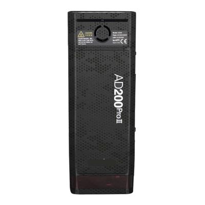 for Godox AD200 Pro II Pocket Camera Flash Strobe Skin Vinyl Wrap Film Protective Sticker Protector Coat Photography Accessories AD200 Pro II(Mamba Black)