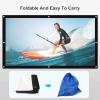 16:9 4K HD Foldable Portable Outdoor Projector Screen, Anti-Crease Movie Projection Screens, Simple Hangable HD Projection White Screen for School Home Theatre Cinema Office(120 in) view 3