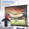 50 Inch Portable Projector Screen, Manual Floor Pull Up Movie Screen, Indoor Outdoor 4:3 Home Theatre Cinema Screen with Aluminum Case view 2