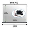 50 Inch Portable Projector Screen, Manual Floor Pull Up Movie Screen, Indoor Outdoor 4:3 Home Theatre Cinema Screen with Aluminum Case view 4