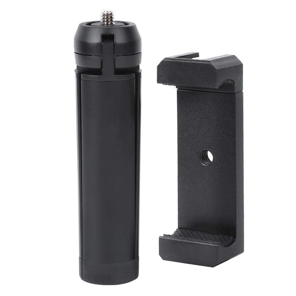 Desktop Mini Tripod with Cold Shoe Mount for Mobile Phones, Metal Stabilizer Selfie Stand with, Foldable and Portable for Travel, Photography, Live Streaming