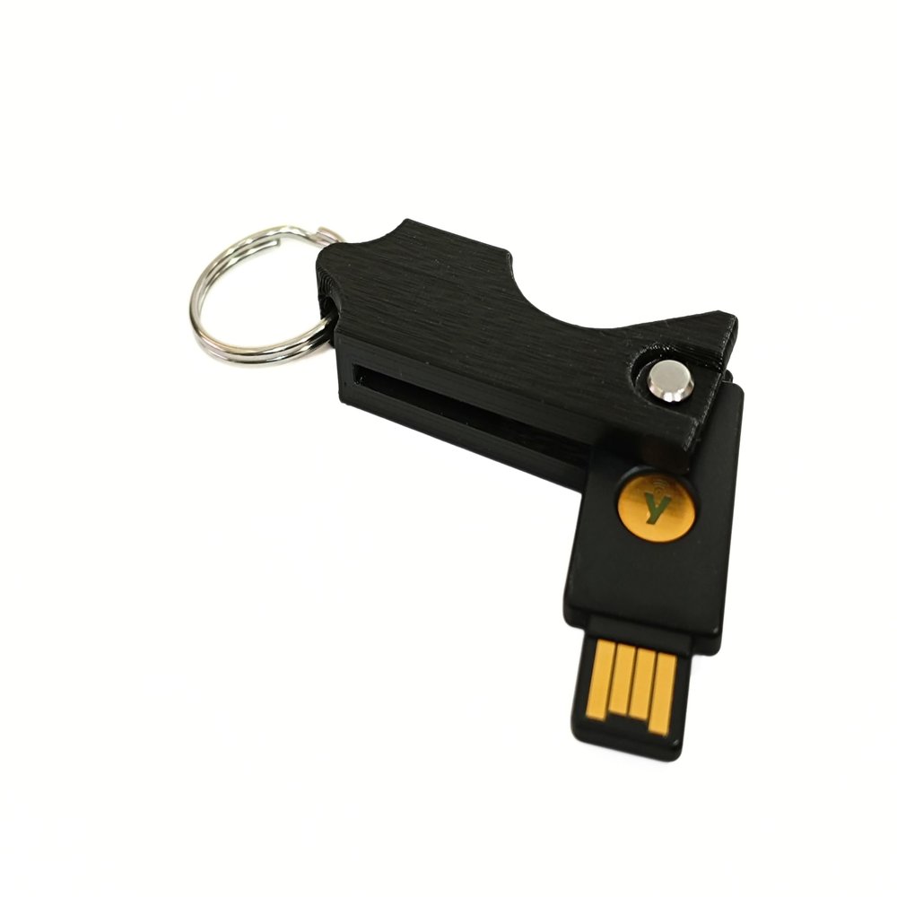 Cover case Keychain Compatible with Yubikey 5 NFC with New Ring Position (Blue)
