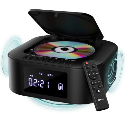 E1 Portable CD Player Boombox, Built-in Subwoofer, Extra Bass