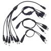 5.5 * 2.1mm 1 Female to 2 3 4 5 6 8 Male DC Power Adapter Connector Wire DC Power Splitter Cable for CCTV Camera LED Strip Lights(1 Female to 8 Male) view 1
